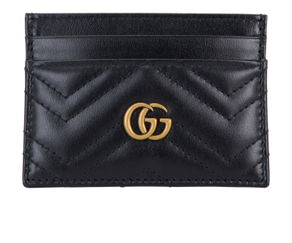 Gucci Marmont Card Holder, &pound;175, Accessories, Black, Leather, Front view